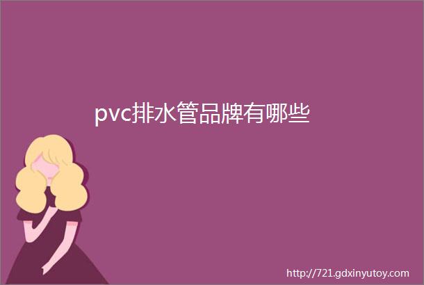 pvc排水管品牌有哪些