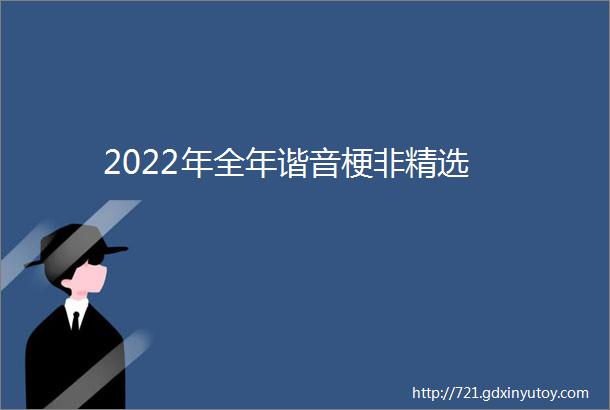 2022年全年谐音梗非精选