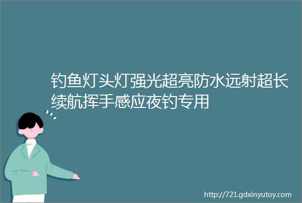 钓鱼灯头灯强光超亮防水远射超长续航挥手感应夜钓专用